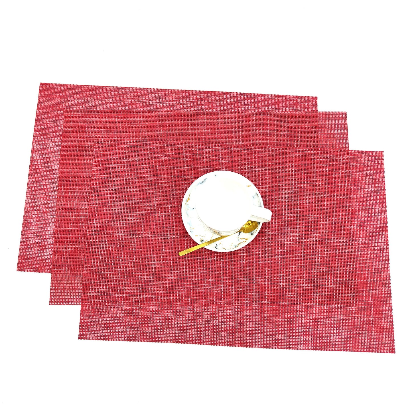 Set of 8 2202C Dual-Color Decor Series Teslin Placemats