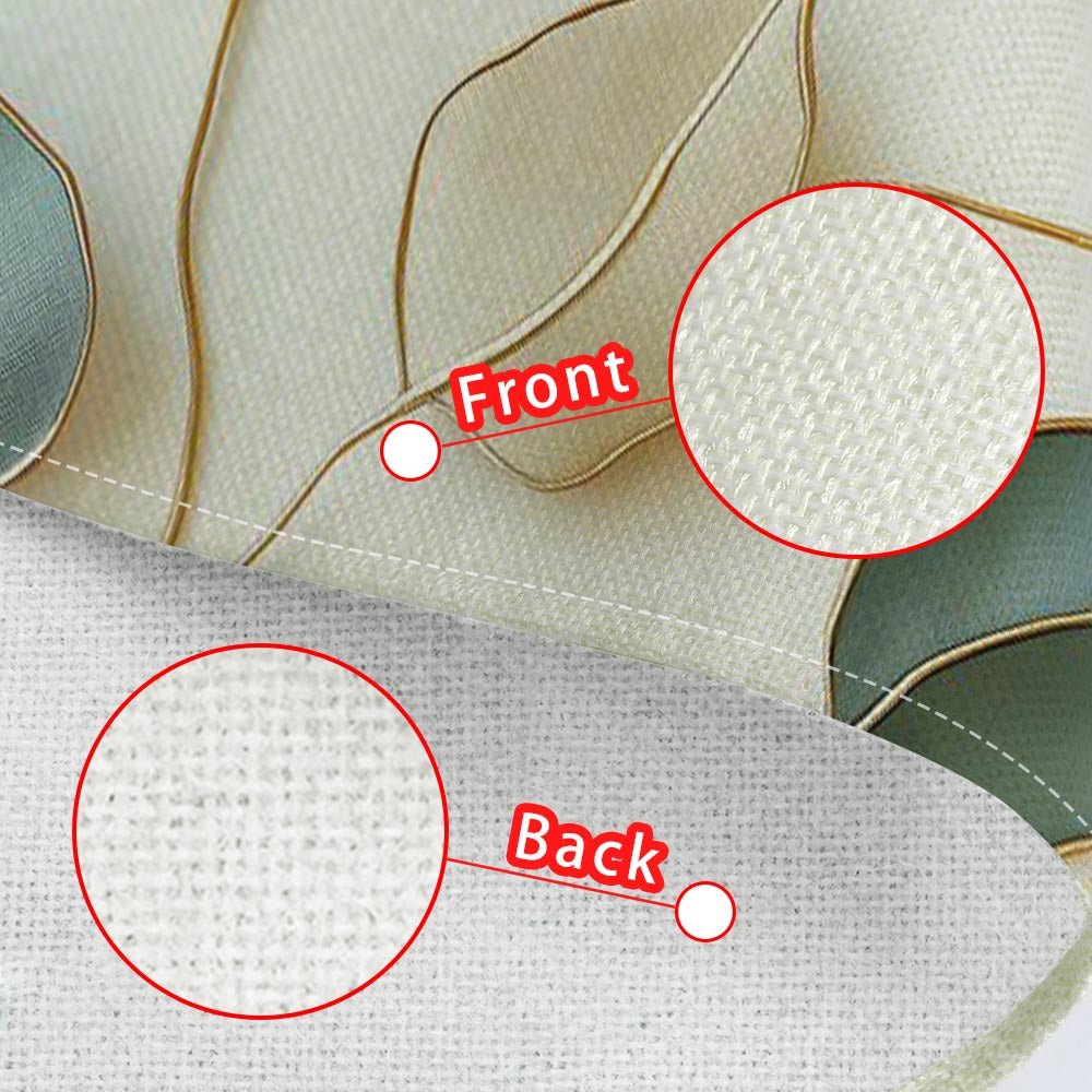 Set of 4 Home Woven Polyester Placemats, Non-Slip Placemats Set, Leaf Print, Machine Washable, Rectangular Table Mats for Dining Decoration, Holiday Meals, Easy Wipe Clean