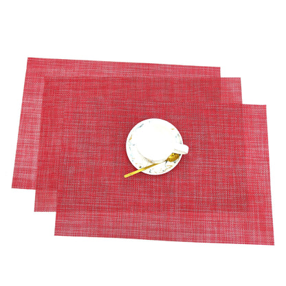 Set of 8 2202C Dual-Color Decor Series Teslin Placemats