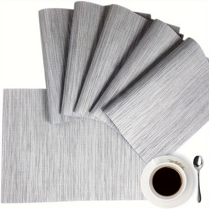 Set of 8 2202C Dual-Color Decor Series Teslin Placemats
