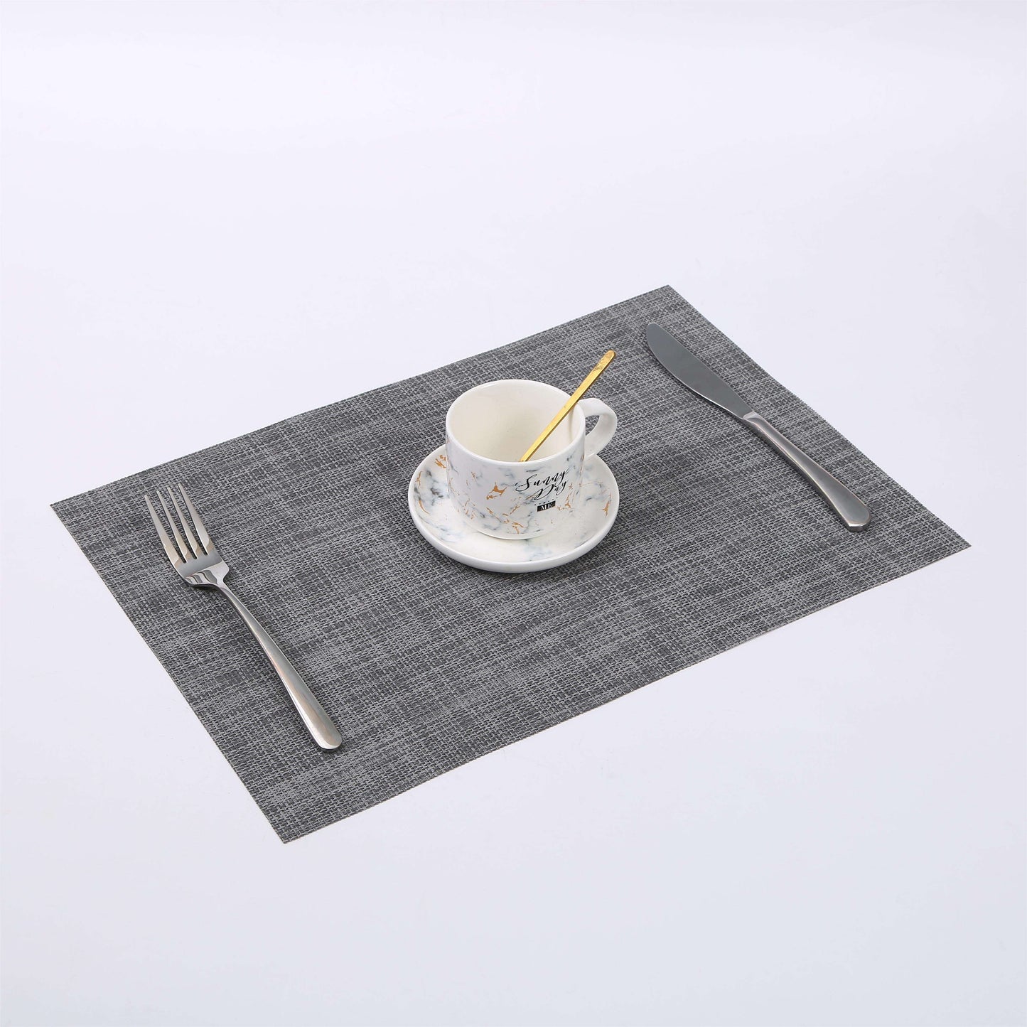 Set of 8 2202C Dual-Color Decor Series Teslin Placemats