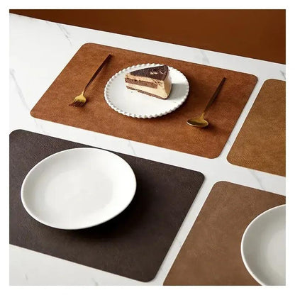 Placemats 2packs Pattern Faux Leather Placemats for Kitchen Table Indoor\u002FOutdoor Washable Placemat Wipeable Dining Table Mats