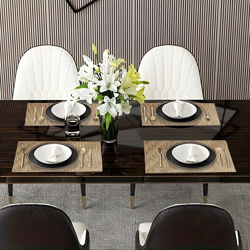 Set of 8 2202C Dual-Color Decor Series Teslin Placemats