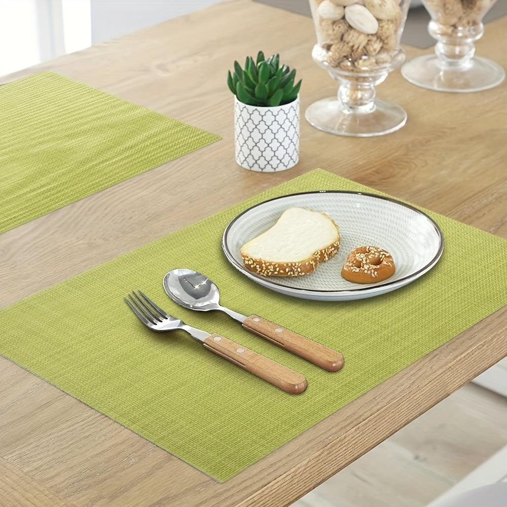 Set of 8 2202C Dual-Color Decor Series Teslin Placemats